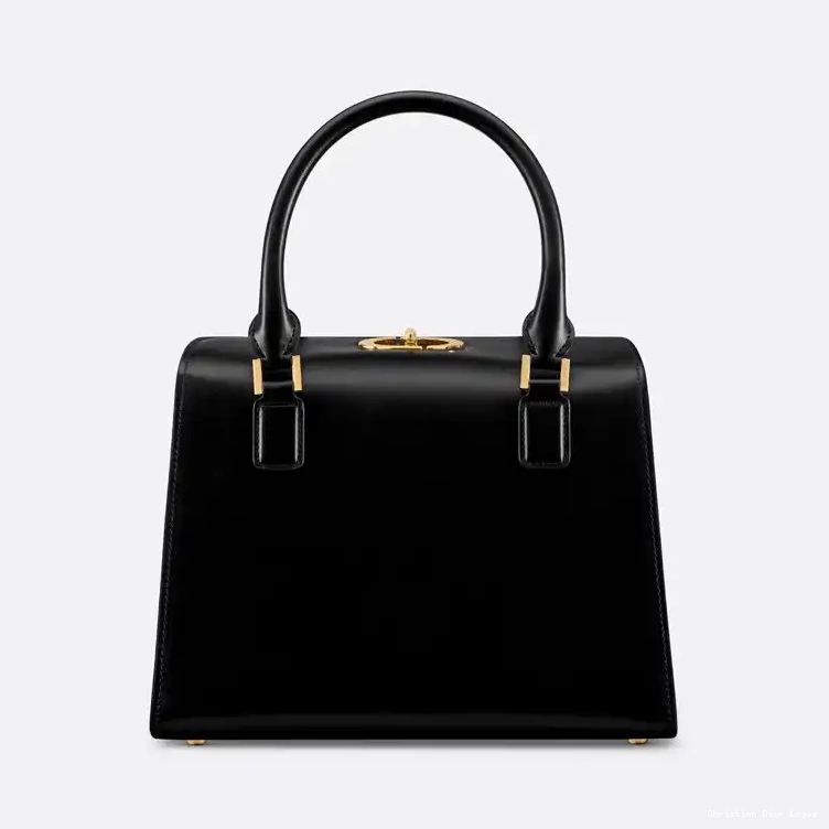Cheap Dior Bag Calfskin Box Boston Medium Black 0327 Luxury